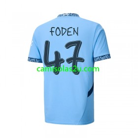 Camisolas de futebol Manchester City UCL Font FODEN 47 Equipamento Principal 2024/25 Manga Curta